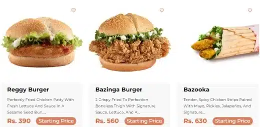 Cheezious Burger Prices