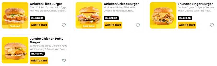 Dr. Saucy Burgers Price