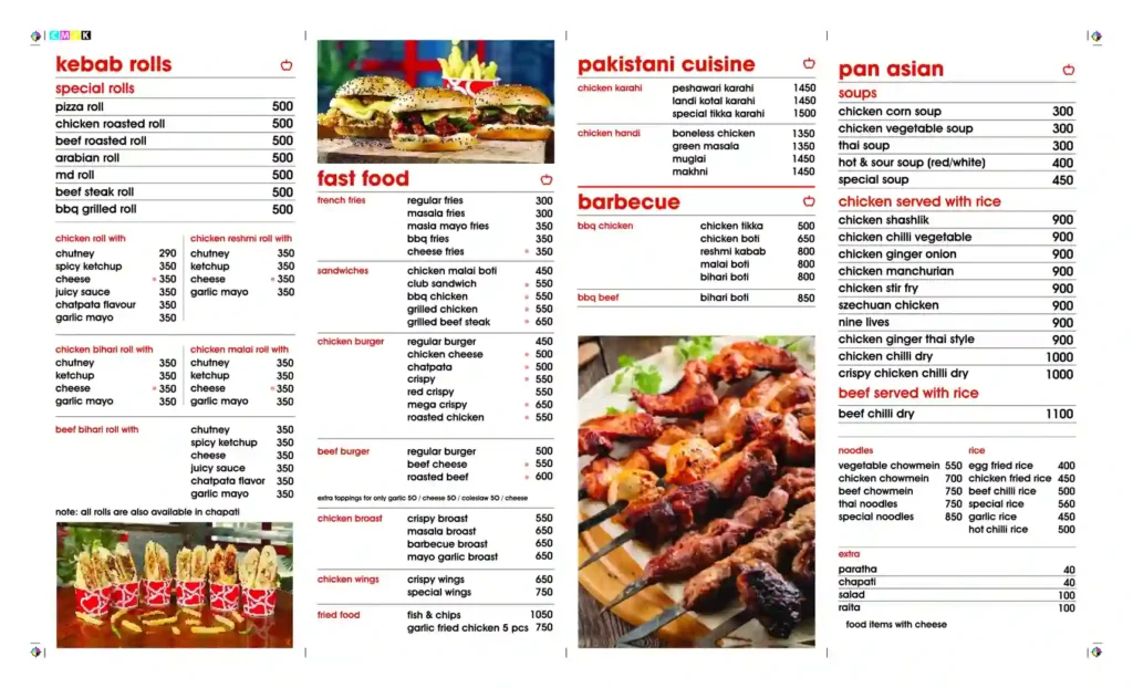 Redapple Menu Prices Karachi