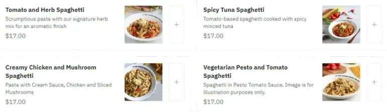 Coffee Bean Pasta Prices