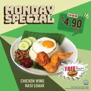 Crave Nasi Lemak Singapore Monday promotion Deal