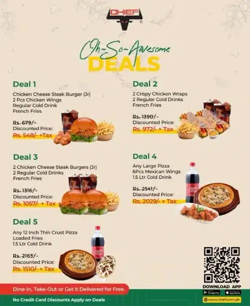 Chief Grill Deals Menu