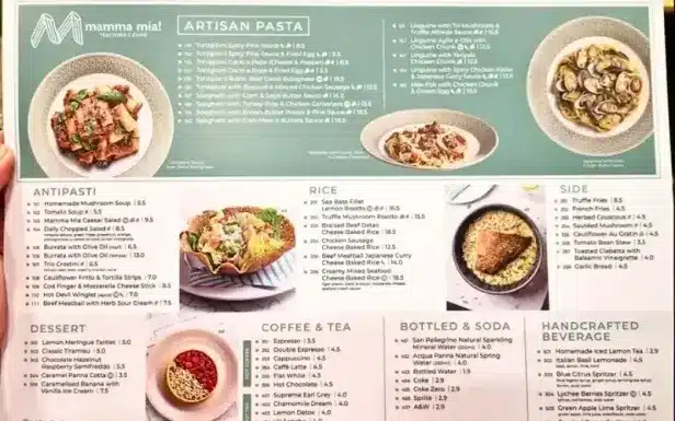 Mamma Mia Trattoria E Caffè Menu Prices Singapore