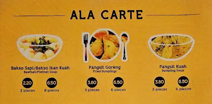 Jtown Cafe Ala Carte Menu Prices