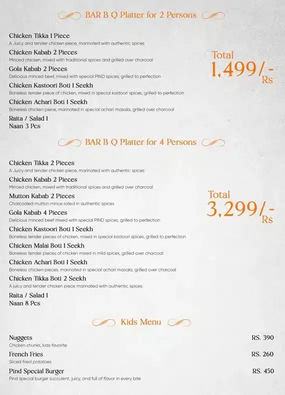 Pind Restaurant Menu Prices Page 4