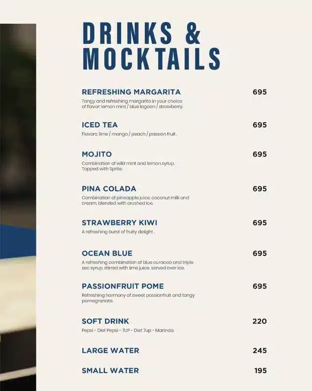 Roasters Coffee House & Grill Drinks and Mocktails Menu page 1