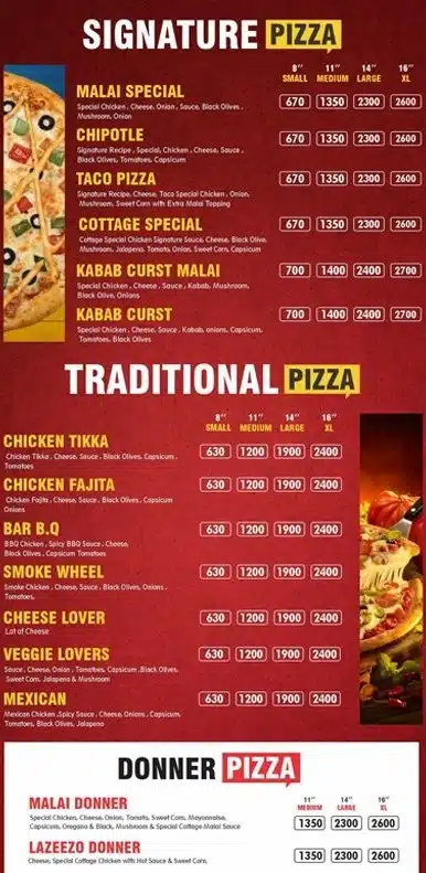 Chicken-Cottage-Pizza-Menu-Prices- Sialkot