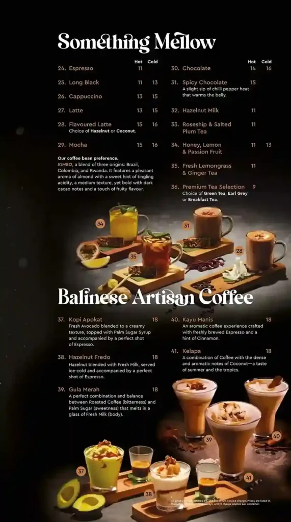 OLE OLE BALI Menu Page 3