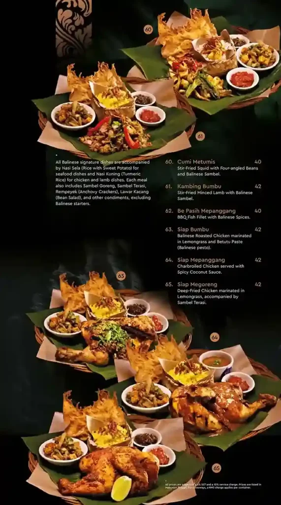 OLE OLE BALI Menu Page 7