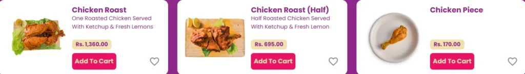 Savour Foods Roasted Chicken Menu Prices